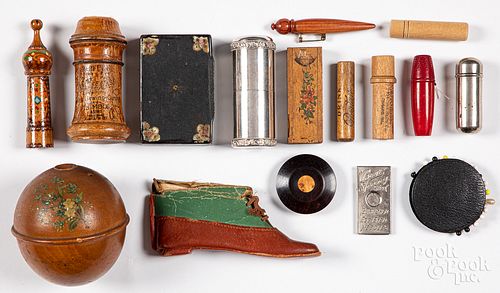 Group of various needle cases