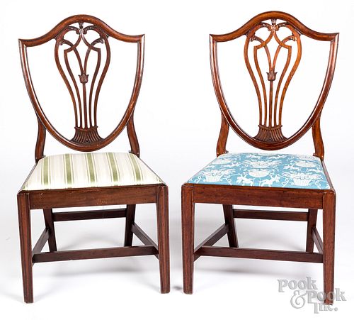 Pair of Philadelphia Federal mahogany chairs