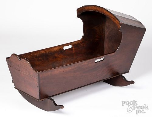 Pennsylvania mahogany cradle, 19th c.