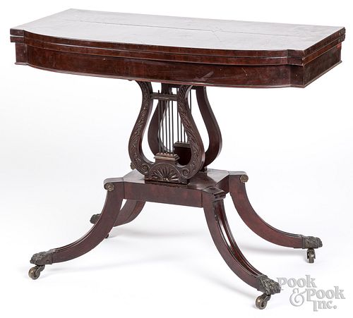 Philadelphia Federal mahogany card table, ca. 1810