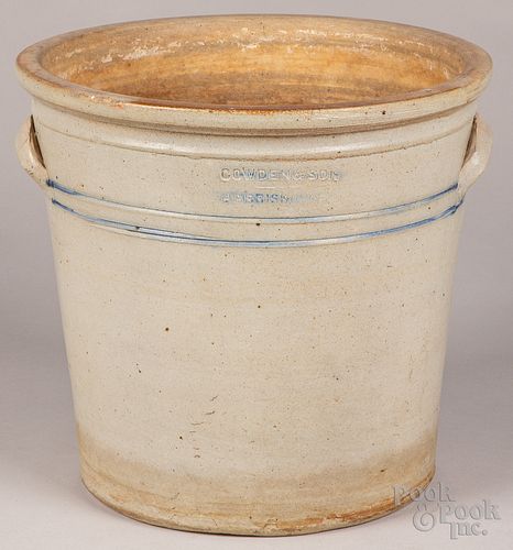 Pennsylvania stoneware flowerpot, 19th c.