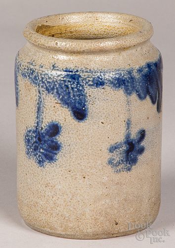 Small Pennsylvania stoneware jar, 19th c.