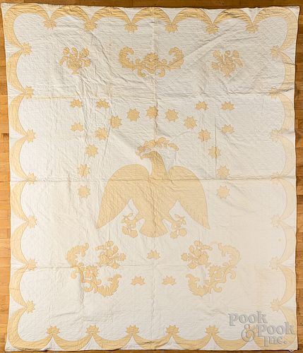 Eagle appliqué quilt, 19th c.