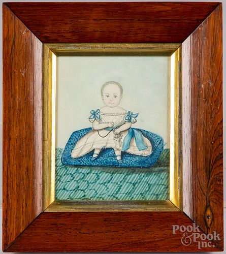 Scottish watercolor portrait of a child