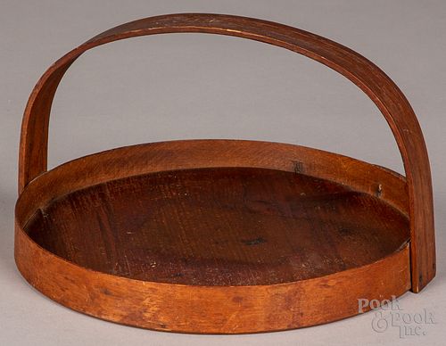 Shaker bentwood handled tray, 19th c.
