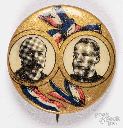 Parker-Davis political pinback button, ca. 1904