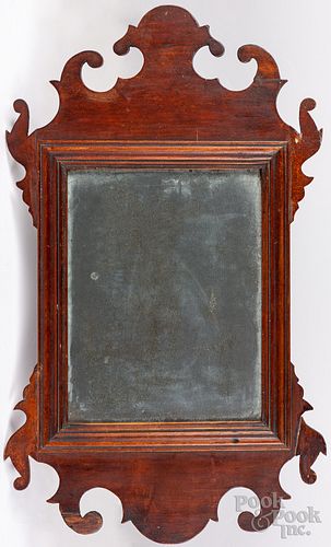 Chippendale cherry looking glass, late 18th c.
