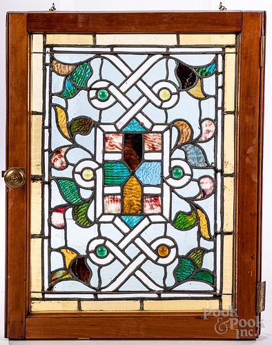 Leaded glass door, ca. 1900
