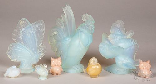 Five French Sabino glass figures