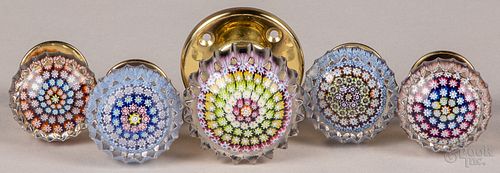 Ten Perthshire paperweight drawer knobs