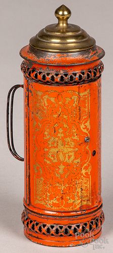 Tin traveling candlestick, 19th c.