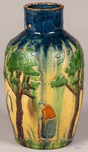 Belgian art pottery vase, ca. 1900