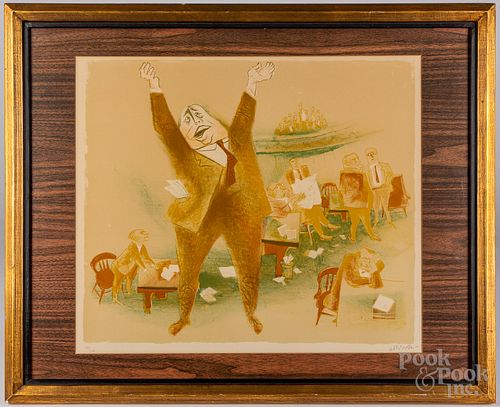 William Gropper signed and number lithograph