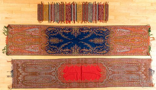 Three Kashmir Paisley shawls, 19th c.