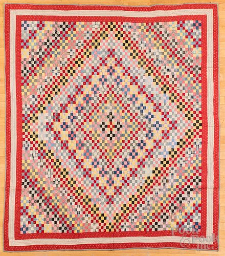 Postage stamp quilt, mid 20th c.