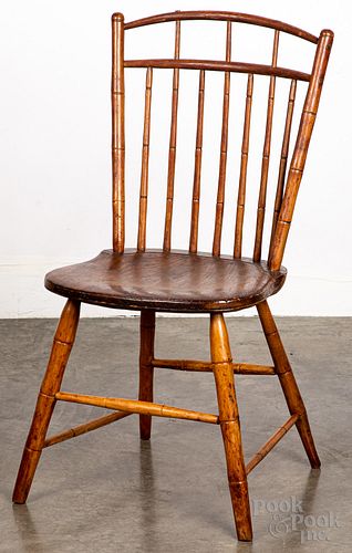 New Jersey Windsor chair, branded W. McElroy