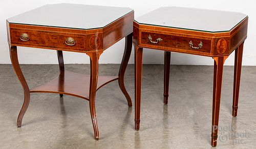 Two Schmieg & Kotzian mahogany occasional stands