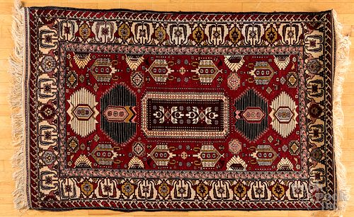 Contemporary oriental throw rug
