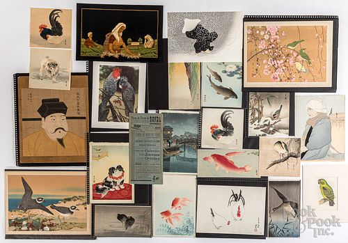 Japanese woodblocks and assorted prints