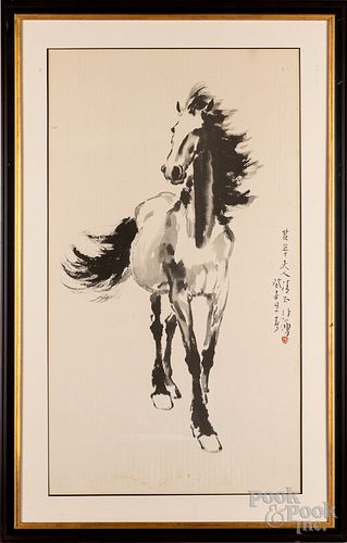 Xu Beihong (Chinese 1895-1953) two horse prints