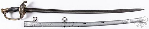 F.Horster Civil War model 1850 foot officers sword