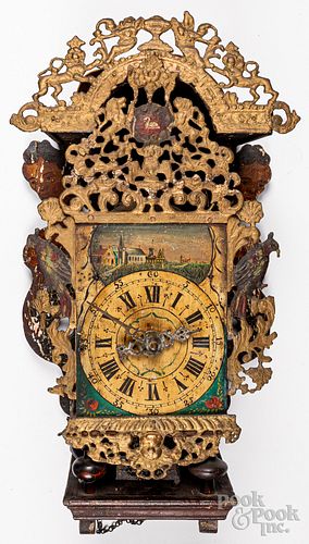 Dutch Friesland wall clock, 18th c.