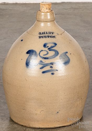 New York three gallon stoneware jug, 19th c.