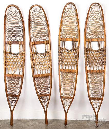 Two pairs of snow shoes, early to mid 20th c.