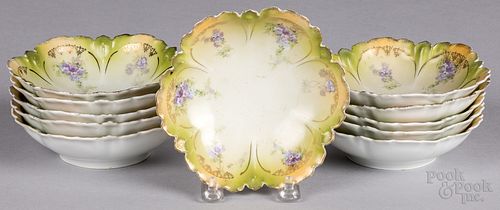 Eleven RS Prussia porcelain bowls