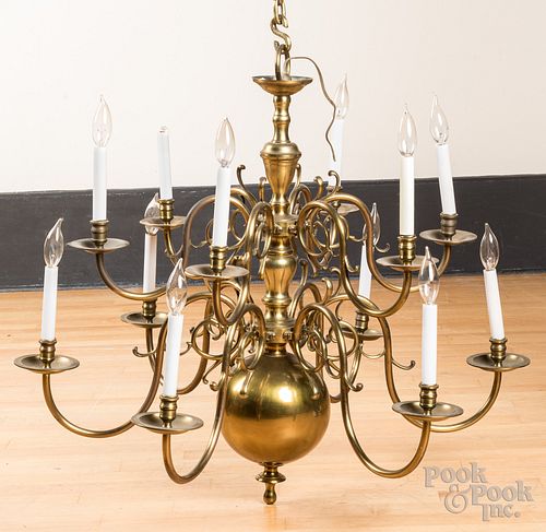 Large brass chandelier