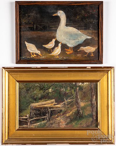 Two oil paintings