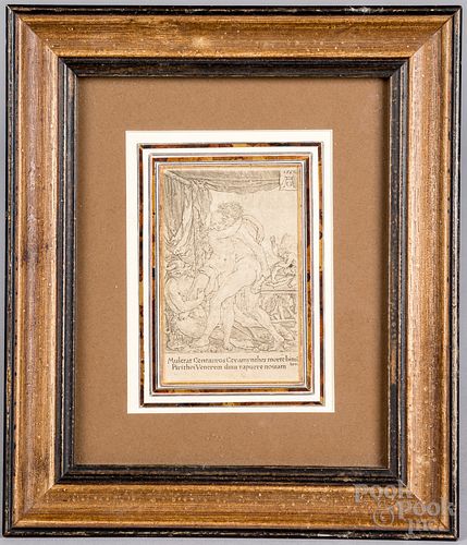 Heinrich Aldegrever engraving of Hercules