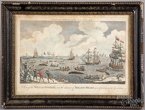 Early maritime engraving, 18th c.