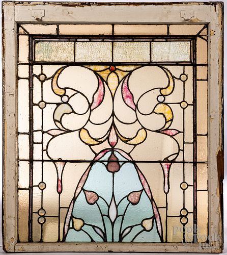 Leaded glass window, ca. 1900