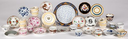 Group of miscellaneous cups and saucers
