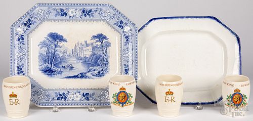 Two porcelain platters, 19th c.