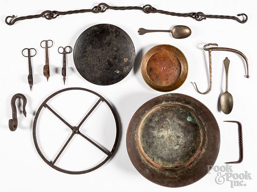 Group of metalware, 18th/19th and 20th c.