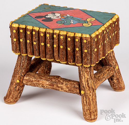 Mickey Mouse twig stool