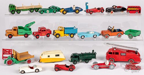 Seventeen Dinky Toys cars