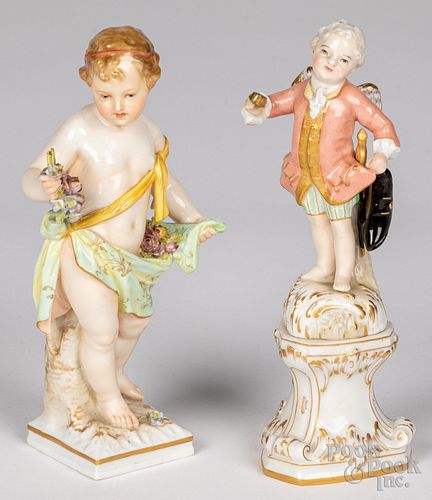 Two KPM porcelain figures, 20th c.