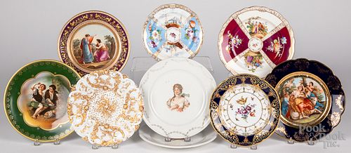 Nine porcelain plates, 19th and 20th c.