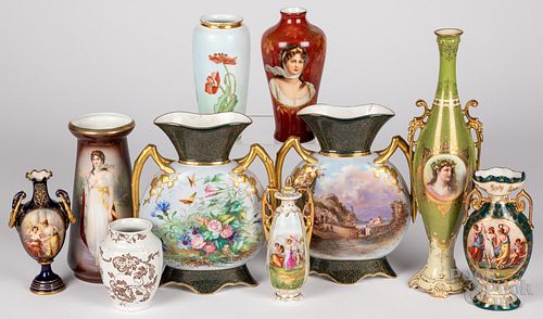 Group of porcelain vases, 19th and 20th c.