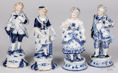 Two pairs of porcelain figures, 20th c.