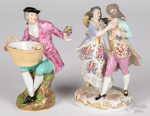 Two Meissen figural groups, 19th c.