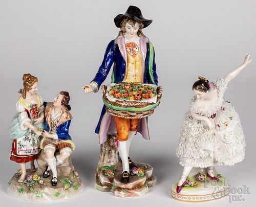 Three porcelain figures, 19th/20th c.
