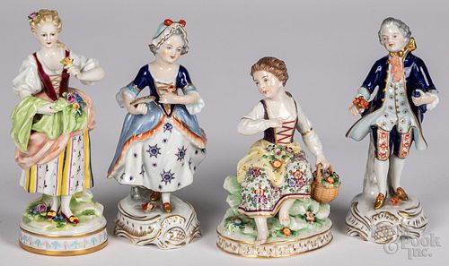 Four porcelain figures, 19th/20th c.