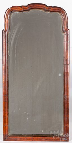 Queen Anne mahogany looking glass, 18th c.