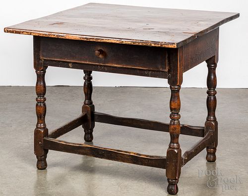 Pine and maple tavern table, 18th c.