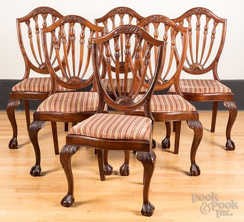 Set of six Federal style mahogany dining chairs