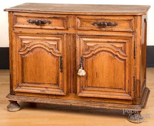 French provincial fruitwood cupboard, early 19th c